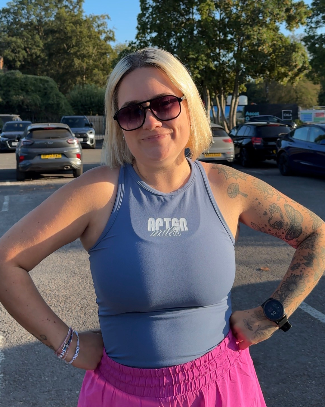 High Neck Racer Tank